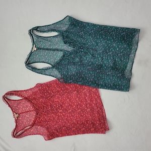 American Eagle Outfitters Tanktops Fusia/Yellow & Green/Purple Size 14